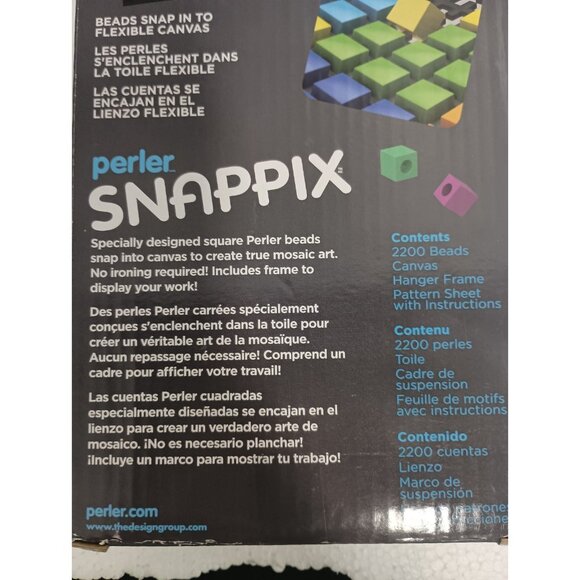 Perler Snappix Kit With Frame Peek A Boo Cat 2203 Pieces 12"x12" Square Bead NEW - Picture 7 of 7